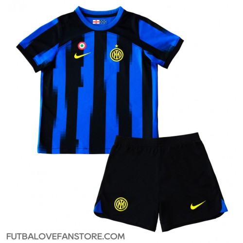 Inter Milan Domáci Detský futbalový dres 2023-24 Krátky Rukáv (+ trenírky)